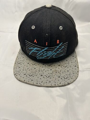 Vintage Nike Air Flight Black And Gray Snapback Hat Cap 90s