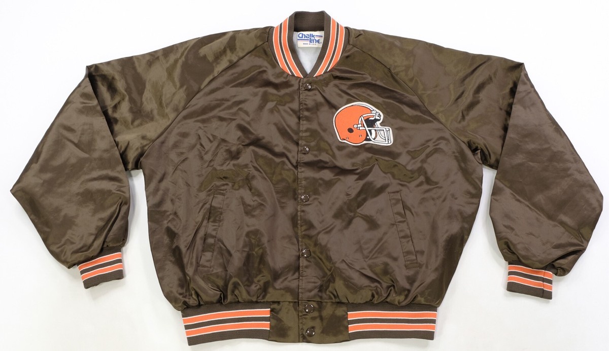 Rare Vintage CHALK LINE Cleveland Browns NFL Football Satin Rare Vintage CHALK LINE Cleveland Browns NFL Football Satin