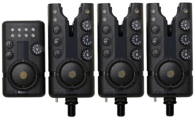 DAM Hi-T Pro 3+1 Alarm Set - Funkbissanzeiger zum Karpfenfischen