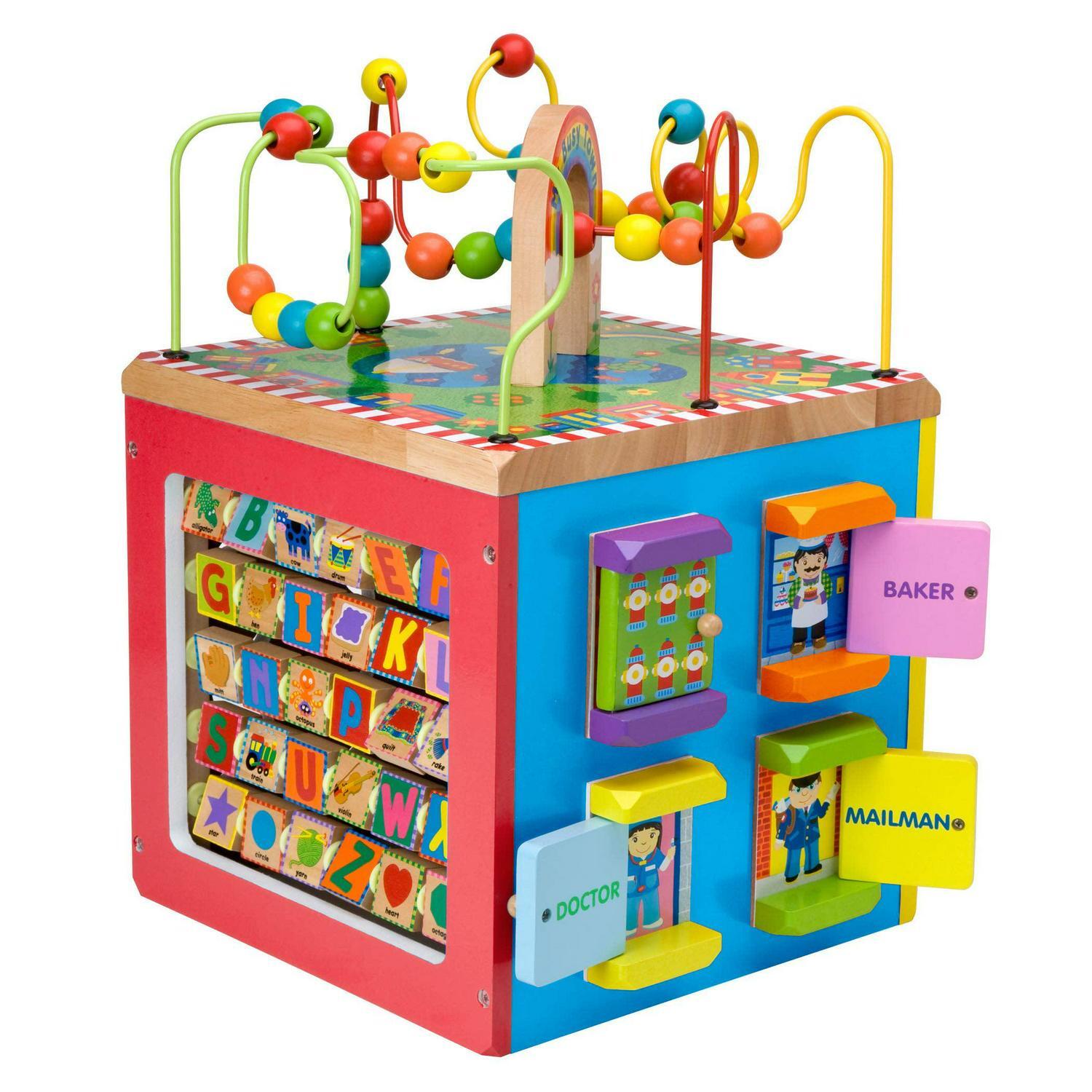 ALEX Jr. My Busy Town Wooden Activity Cube