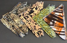 Dog Bandanna Lot 17 Tie-On Cotton Single Layer 32" Large Various Batik Prints