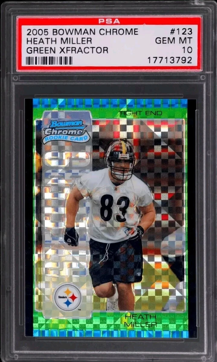 Heath Miller Bowman Chrome #123 Green Xfractor