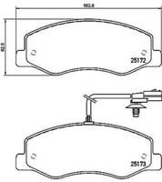 P 68 061 Brembo Set BeläGe Bremse, Scheibenbremse FüR , Nissan, Opel, Renault,
