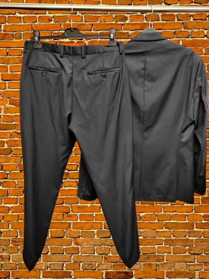 MENS HUGO BOSS HUDSON NAVY PINSTRIPE FORMAL OCCASION SUIT JACKET 38R