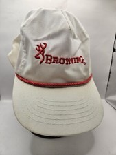 Vintage 90's Browning Hunting Hat Trucker Red Braid