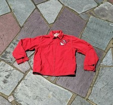 Retro Red Amco Zip Jacket Coat w/ Cleveland Indians w/ Chief Wahoo Patch Logo