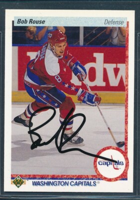 Autographed 1990-91 Upper Deck Set Break #389: BOB ROUSE Signed On Card ...