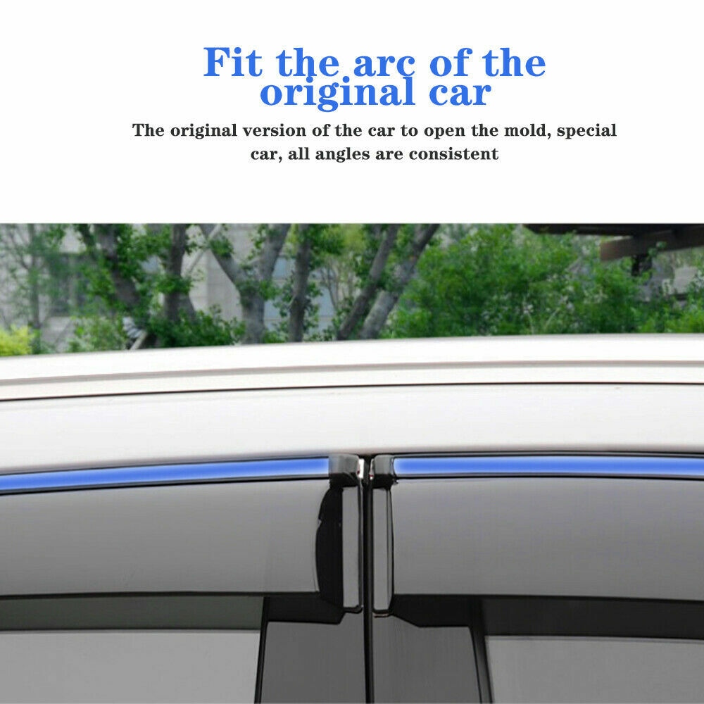 Window Sun Visors Rain Guards for Honda Accord Sedan 20132017 Chrome