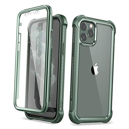 iPhone 11 Pro Case with Screen Protector Clear Rugged Full Body 11 Pro - Green