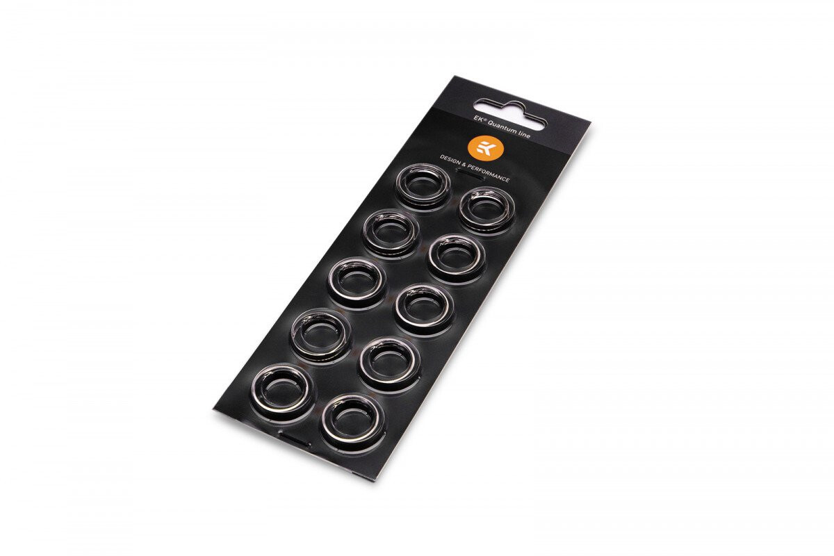 EK Water Blocks EK-Torque HDC-12 Color Rings Pack 10 Pezzi - Nickel