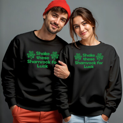 Herren Damen Shake These lustiges St. Patricks Day Sweatshirt Pullover irisch #STPD