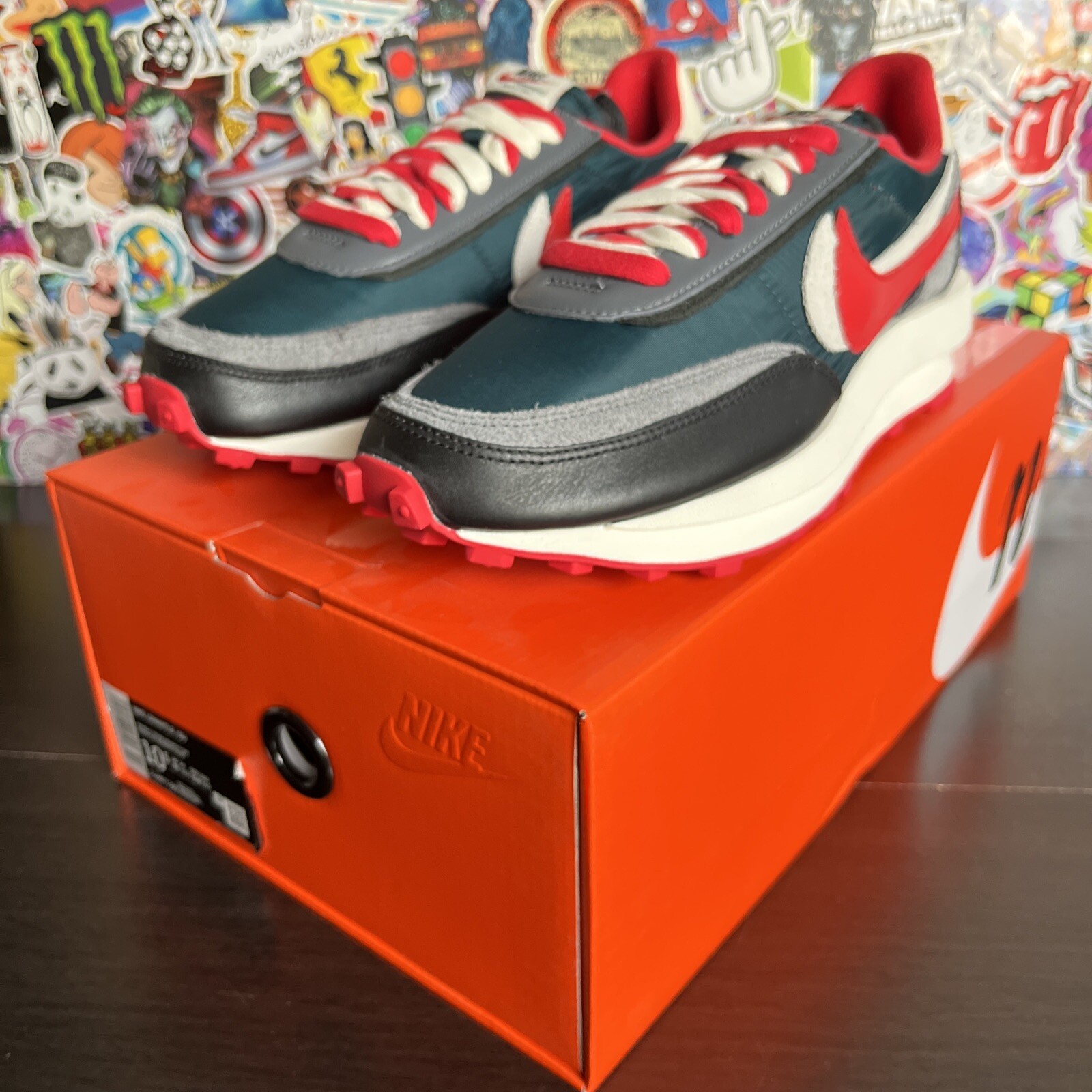 SACAI X NIKE Nike LD Waffle x Sacai x Undercover Midnight Spruce DJ4877 300 da uomo taglia 10 5