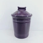 FIESTA MEDIUM pet dog bone CANISTER treat cookie CROCK mulberry purple NEW