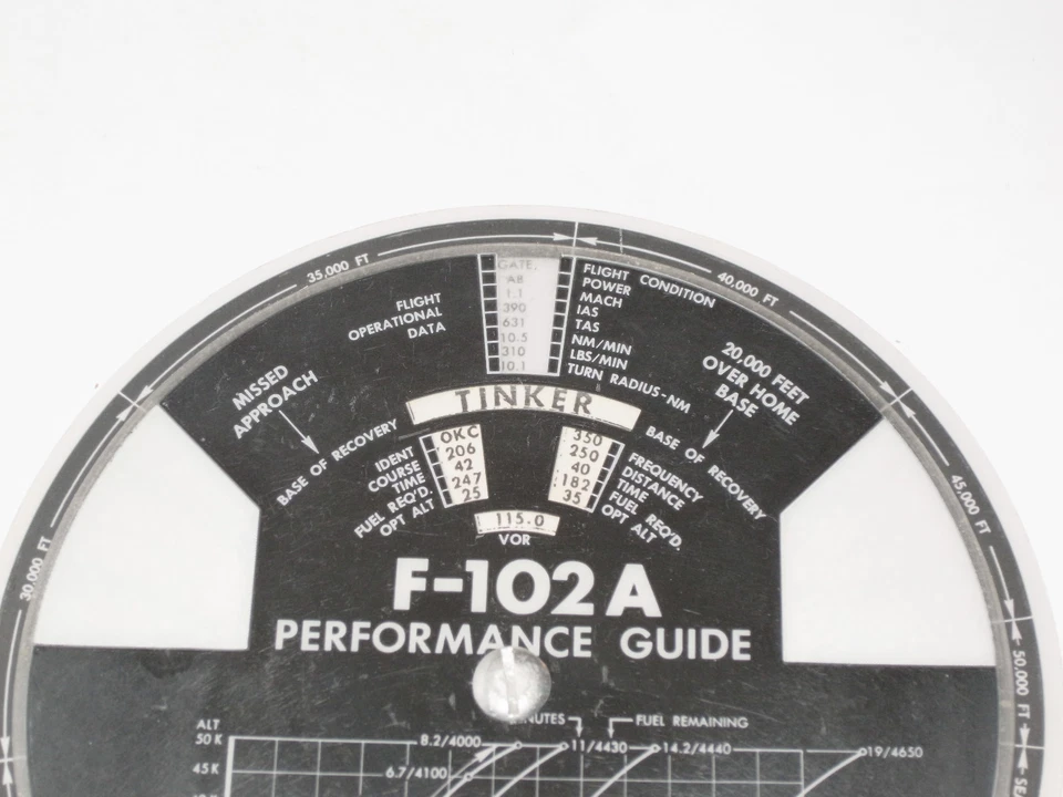 1957 CONVAIR F-102A DELTA DAGGER PERFORMANCE CIRCULAR SLIDE RULE!  CONFIDENTIAL! - Image 2 of 4