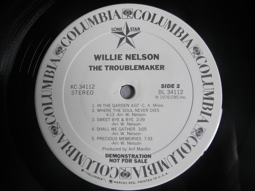 Willie Nelson : The Troublemaker Promo 1976 Country LP Vinyl Record KC 34112 (VG - Picture 5 of 7