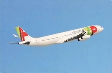 Postcard Airline TAP PORTUGAL A340-300 CC7.