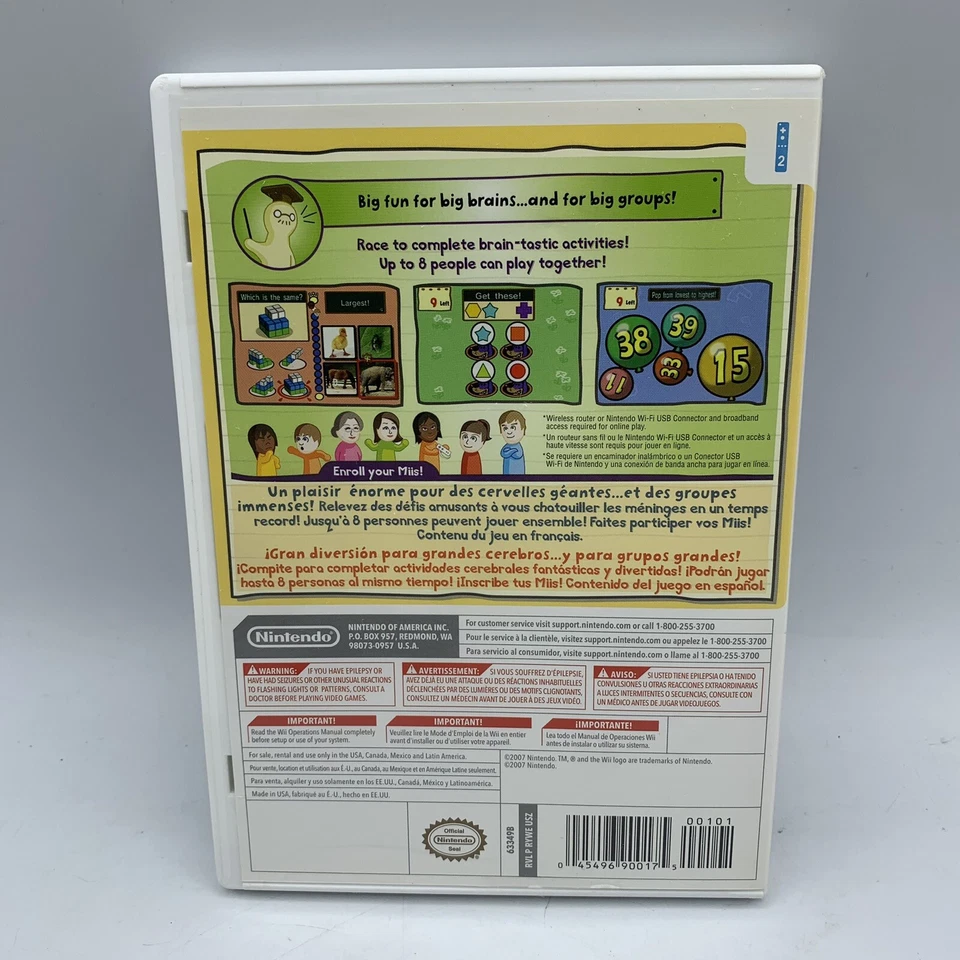 Smarty Pants & Big Brain Academy: Wii Degree (Nintendo Wii) Lote De 2 Completos Foto 4 de 4