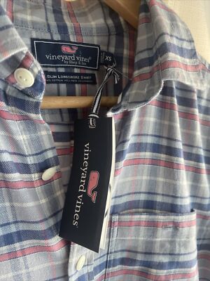 Vineyard Vines Men's Slim Ferry Longshore Slim Button Down Size XS Extra Small