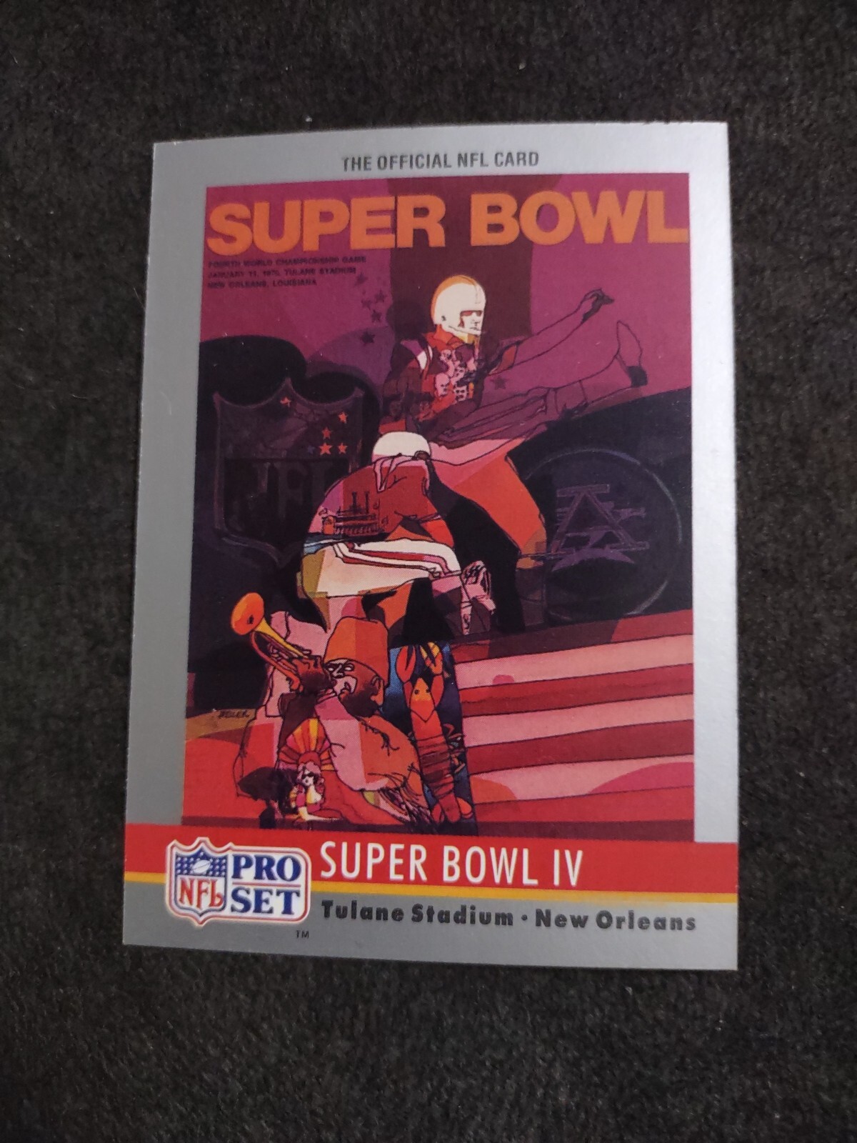 1990 Pro Set #4 Super Bowl IV Collectibles Chiefs Vikings Football Card