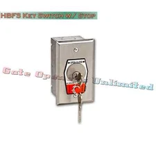 MMTC - HBFS Interior Open-Close Key Switch Stop Button Box Flush Mount (Alike)
