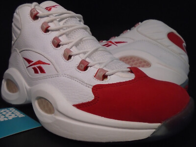 2006 REEBOK QUESTION MID ALLEN IVERSON WHITE RED TOE 10TH