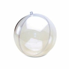 Sfera in plexiglass 16 cm Pallina di plastica trasparente Palla apribile a metà