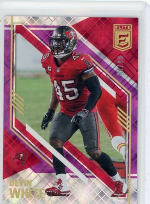 devin white 2021 donruss elite purple parallel 44/99 buccaneers