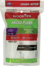Wooster Micro Plush Jumbo-Koter 5/16"  Nap x 4.5 in Roller Cover 2pk RR314-4.5