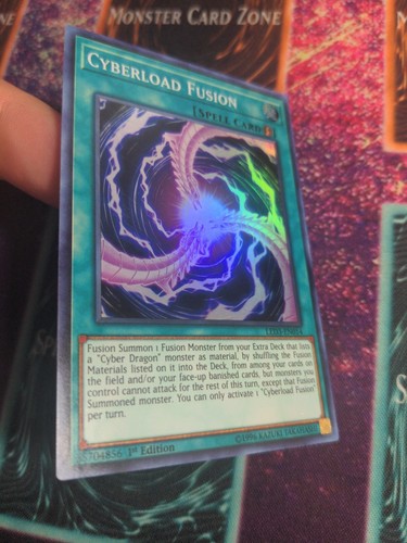 Yu-Gi-Oh! Cyberload Fusion LED3-EN014 1st Edition Super Rare NM b2/ - Picture 2 of 4