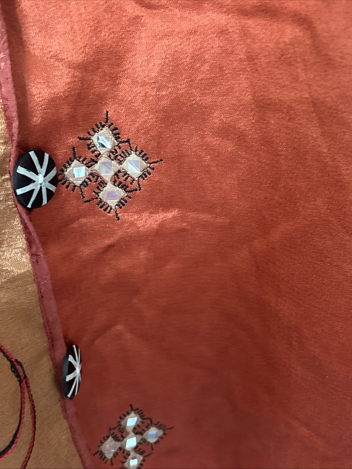 Flashback Rust/Orange Patchwork Embroidered Jacke… - image 7