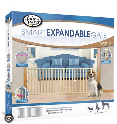 Four Paws Smart Expandable Gate, Extra Wide