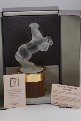 Lalique Ltd. Edition 2002 Mens Flacon Perfume Bottle  Equus  Horse MINT In Box