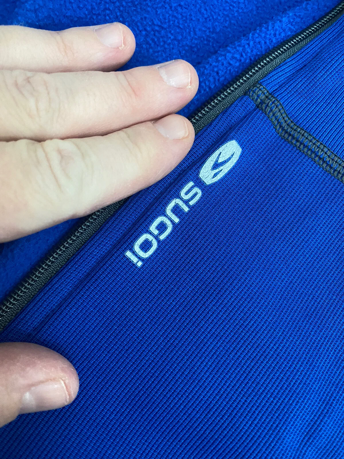 sugoi long sleeve full zip knit biking jacket