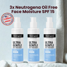 3 Pack Neutrogena Oil Free Face Moisture SPF 15 For Normal To Oily Skin 100ml