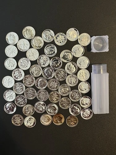 Lot of 50 - 1963 Silver Proof Uncirculated Roosevelt Dimes