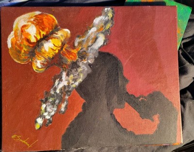 Men Silhouette Nuclear Blast Acrylic Painting Hates Mondays