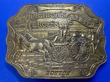 America's Heroes Fire Department Boston Commemorative Bergamot Belt Buckle S-36