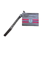 Victoria’s Secret Pink Cardholder Coin Zip Wristlet Strap Keychain Brown