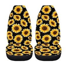 Sunflower Car Seat Covers Front Seat Only Car Accessories Set 2 Sunflower Print