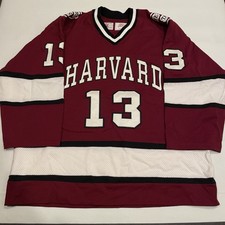 Team Issued Authentic Harvard Crimson 1999-2000 NCAA Hockey Jersey Vintage XL