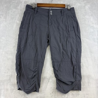 PrAna Revenna Pants Womens 6 Gray Capri Lightweight Hiking Stretch Quick Dry