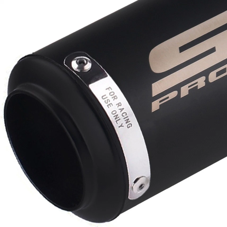 Chinelo 51mm 2" Universal Motocicleta Silenciador de Escape Tubo Pontas Cauda Preto NOVO - Imagem 4 de 4