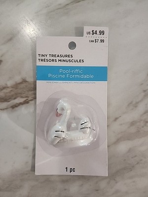Tiny Treasures Pool-riffic Dollhouse Miniature Swan Pool Floatie New In Package 
