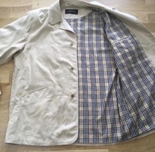 Casanova Jacket Mens 54 Beige Chore Coat Plaid Lining Chest Zip Pocket Workwear