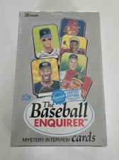 1992 Confex The Baseball Enquirer  Sealed 36 Pack Box- Bo Jackson Griffey Ryan