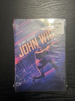 John Wick Chapters 1-3 (DVD, 2019) Keanu Reeves New & Sealed