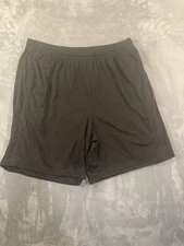 Layer 8 Performance Shorts Men’s XL* Black Stretch Elastic Waist Pockets Drawstr