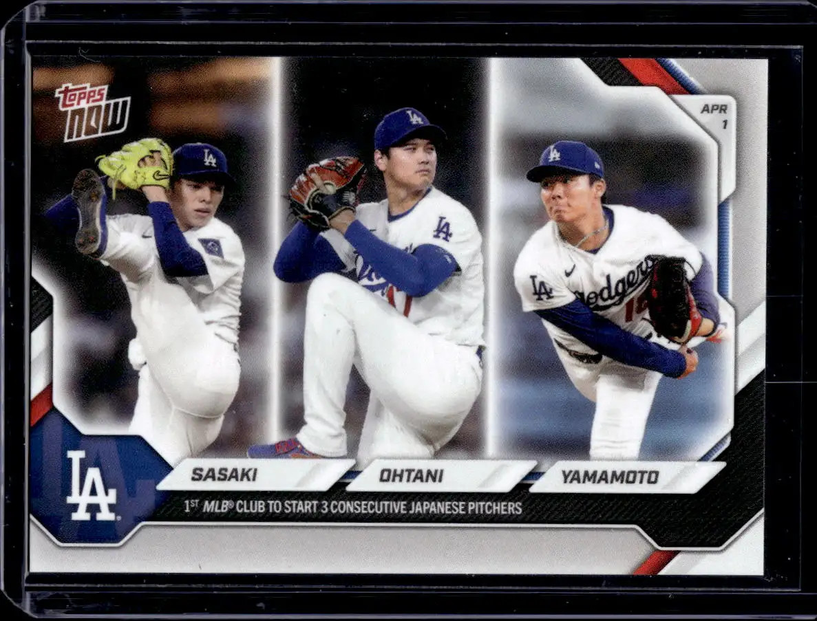 2026 Topps Now #42 Shohei Ohtani / Yoshinobu Yamamoto / Roki Sasaki Base (Qty)
