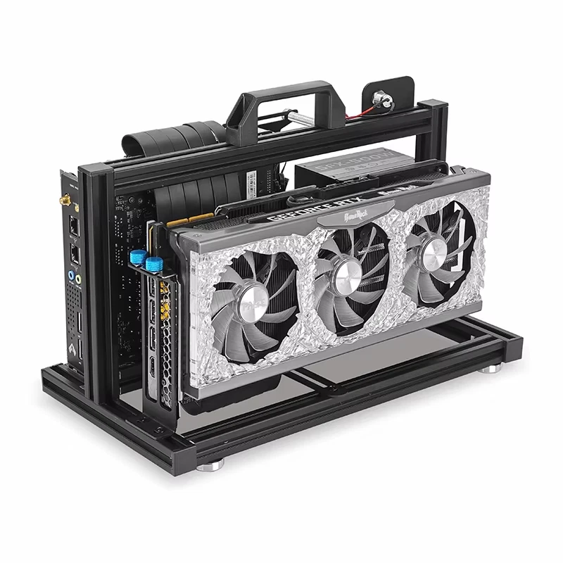 Aluminum Open Frame Case, Vertical GPU, 240mm Cooler, Mini-ITX Compatible, DIY G - Image 4 of 4