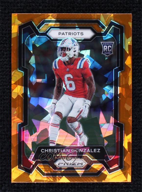 2023 Panini Prizm Rookies Orange Ice Christian Gonzalez #369 Rookie RC 18sc